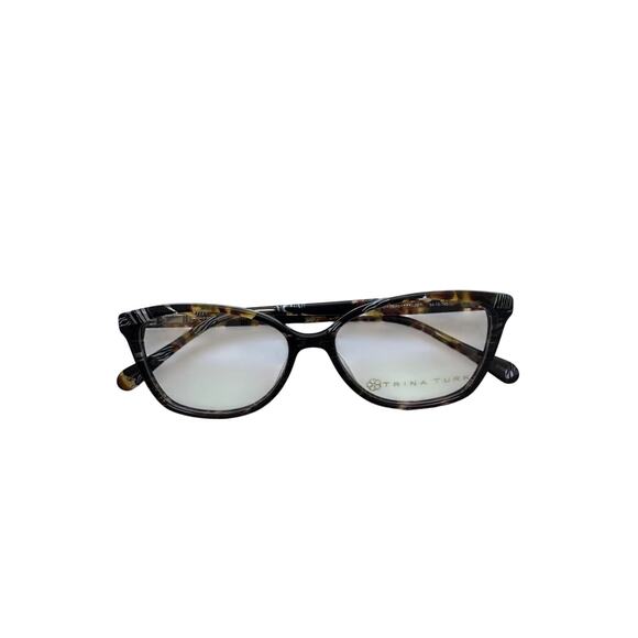 NEW Trina Turk JULIA Black Horn Rectangle Eyeglasses main image 7